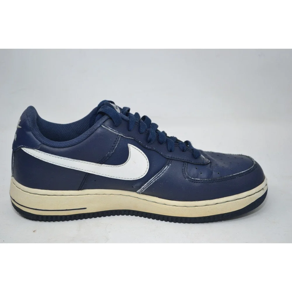 Nike Air Force 1 488298-436 Men's 8.5 Sneakers Navy White Lace Up Athletic Shoes